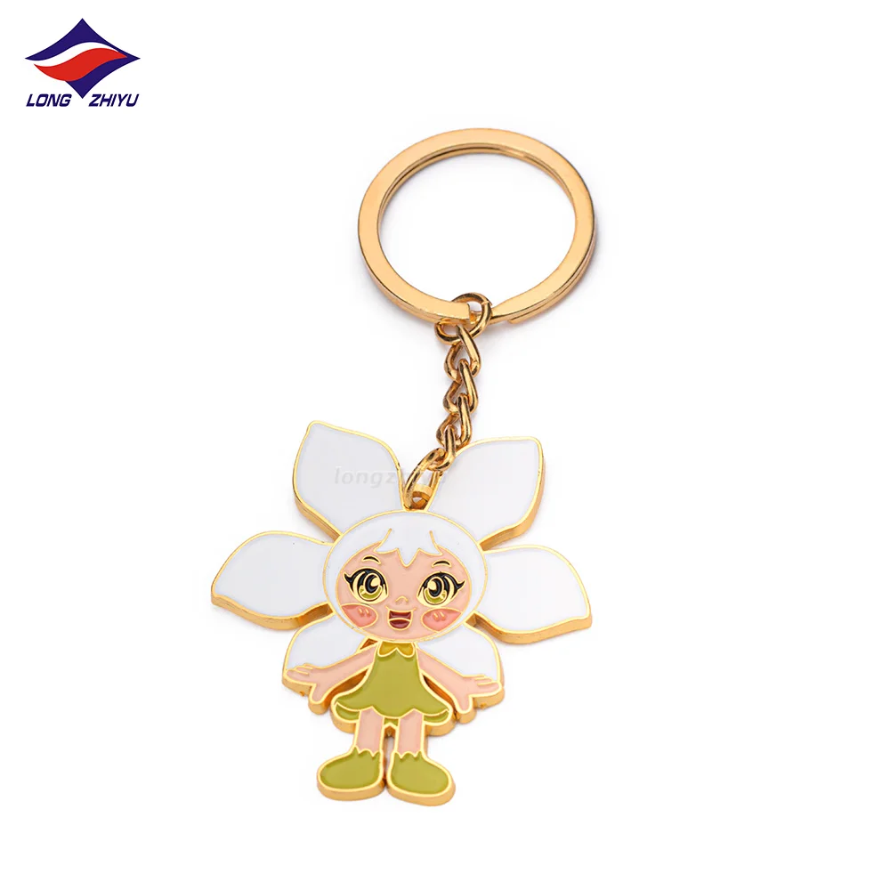 Longzhiyu 17years keyring accessories manufacturer custom anime sword keychain wholesale metal cartoon character key chains