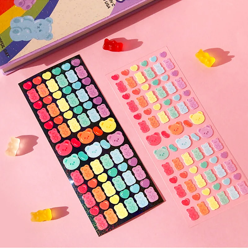 Custom Adhesive Colorful Vinyl Stickers Sheet Creative DIY Kiss Cut Stickers