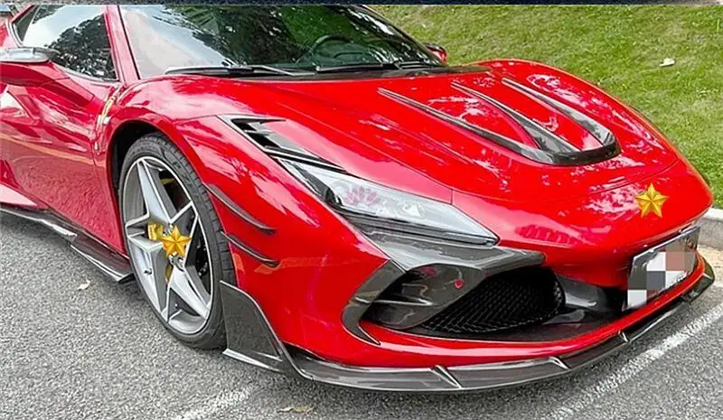 M style front lip rear diffuser rear spoiler side skirt dry carbon body kit for F8 car bumper