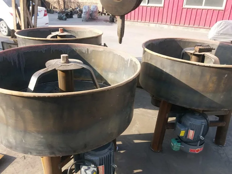 top quality reverse drum mechanical horizontal pan type planetary 500kg castable pan refractory drum mixer