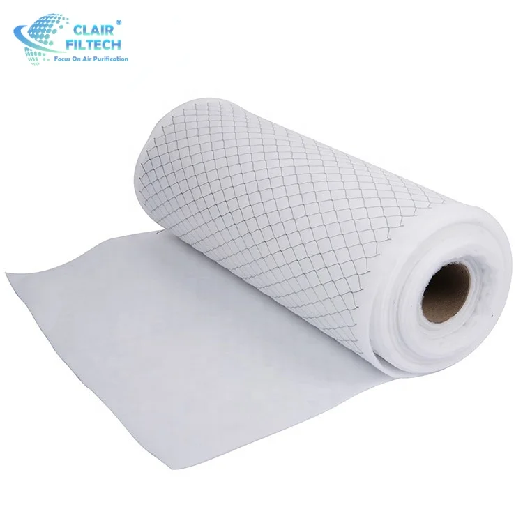 CLAIR HVAC Filter Media Pre Laminated With Metal Mesh Air Filter Roll Media