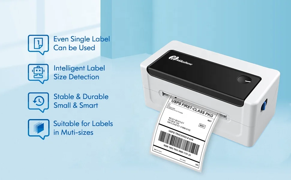 
Milesone 110mm FBA Label Printer MHT-L1081 Sticker Printer 4x6 shipping label Thermal printer for amzaon ebay Etsy 