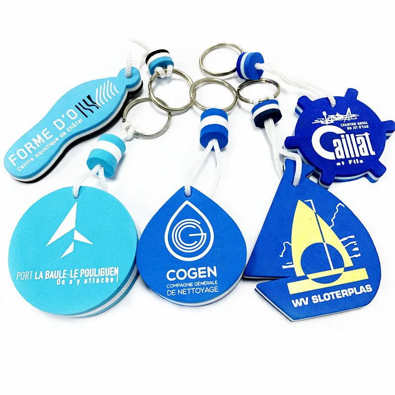 Custom Floating Key Ring - Glow in the Dark, Lightweight & Water Buoyant Keychain for Boating & Water Sports