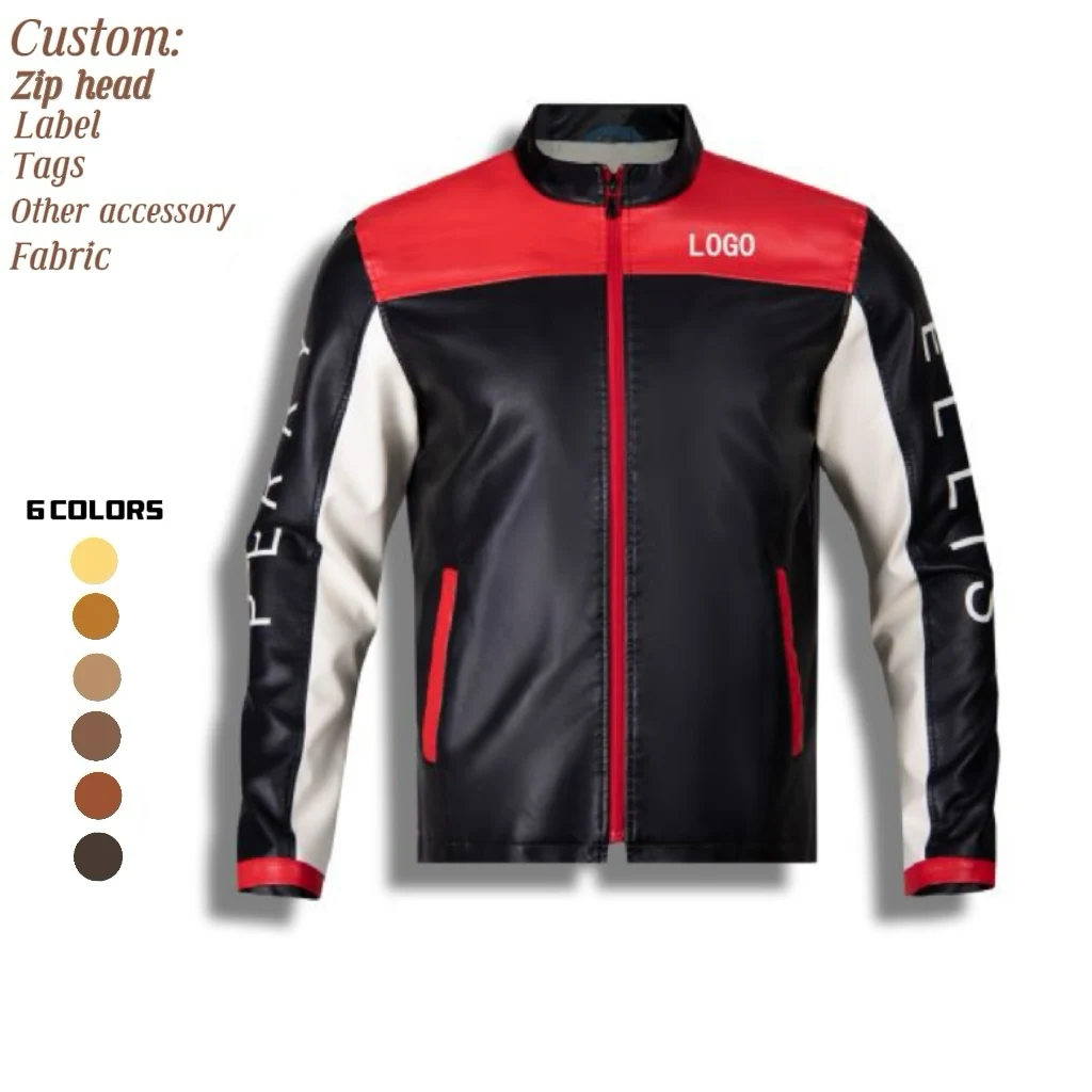 Winter Vintage Casual Customize Breathable Windproof Motorcycle PU Jacket Premium Pure Leather Jacket for Men