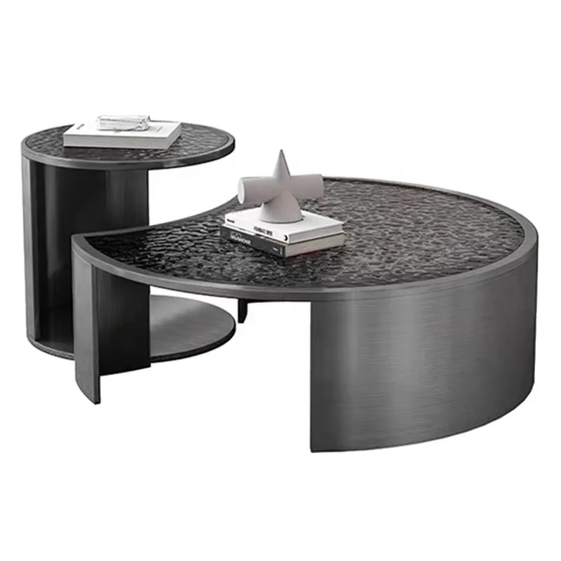Wholesale luxury living room tea table Glass coffee table tables