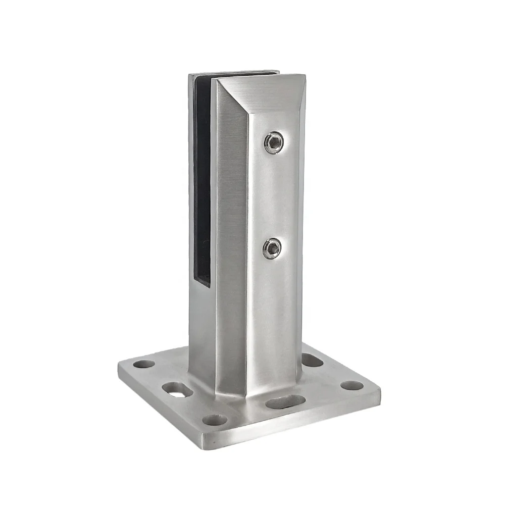 Aleader Frameless Glass Hardware Balcony Tempered Glass Spigot Stainless Steel Mirror Polished Glass Bracket