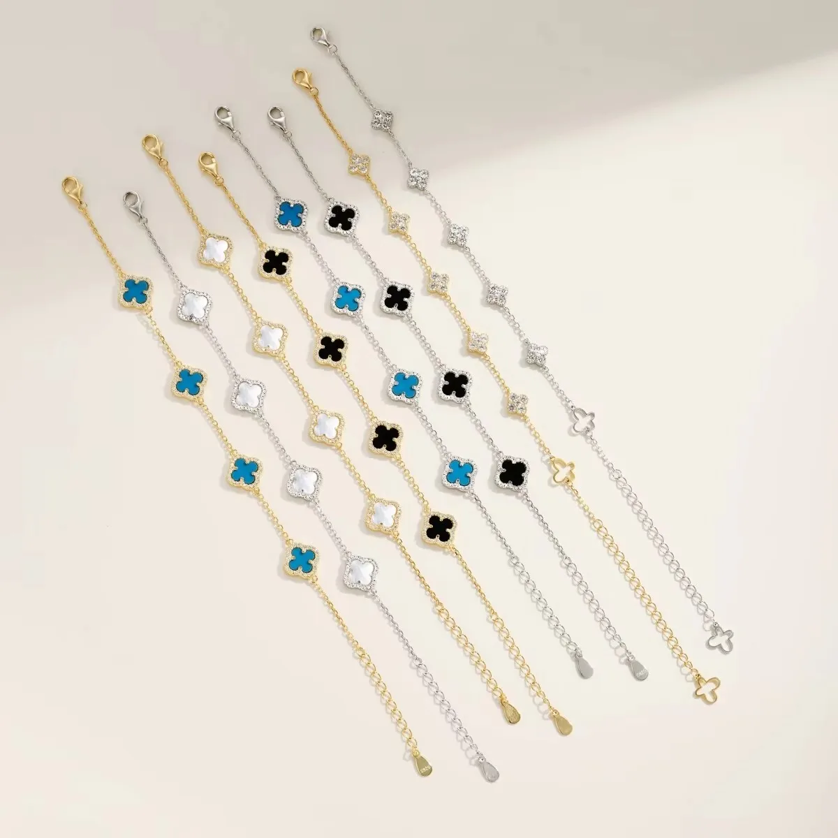 Classic Four Leaf Clover Bracelets Stainless Steel Flower Chain 18 K Gold Bracelet Women Jewelry Shopify Dropshipping Agent