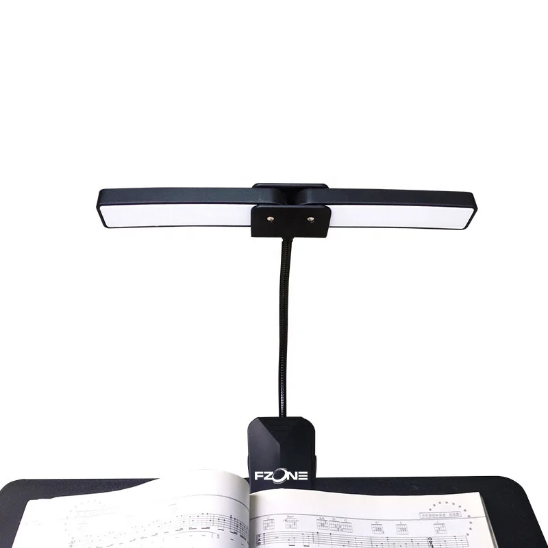 Fzone 10 LEDs illuminates USB and AAA Battery Operated Music Stand Light for Music Book Reading and Travelling