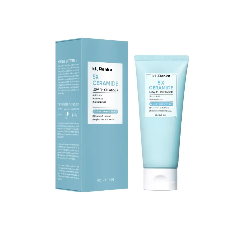 5X Ceramide Low pH Cleanser Facial Wash Gentle Cleanser For Sensitive Skin 80ml Face Wash Sabun Cuci Muka Pembersih