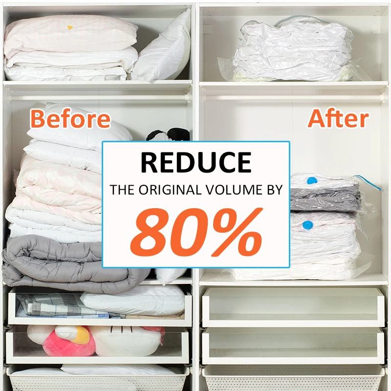 Factory hot sale Cheap price vacuum bags for pillow cloth storage space saver bag