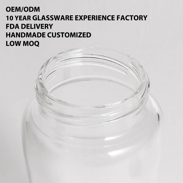 OEM ODM sevice Baby Feeding Bottle 150ml Borosilicate Glass Food grade Silicone breast milk bottle