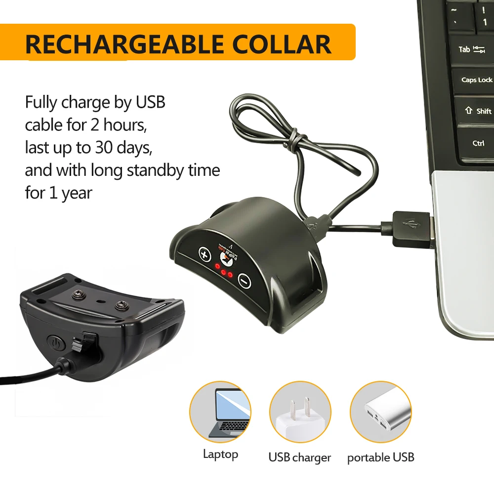 Ip67 Waterproof Device Beep And Vibration Training Collar Anti Bark Collar No Shock Anti Barking Collar For Dogs