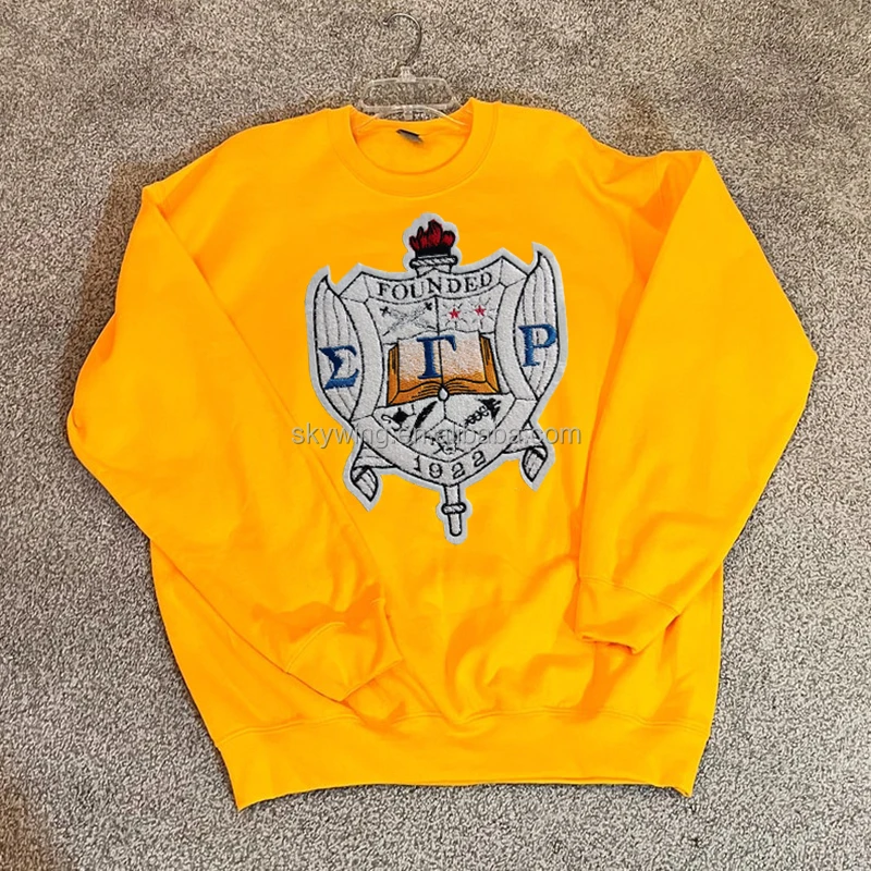 Large Black & White Chenille SGRho Sorority Year 1922 Sigma Gamma Rho Soror Crest Chenille Embropidery Iron Hoodies Patches