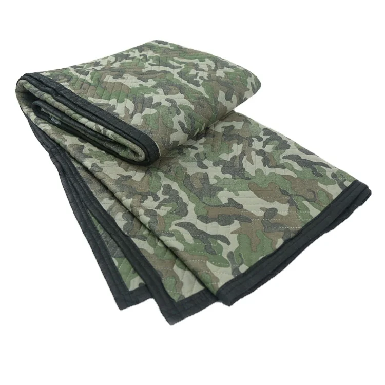 High Quality Custom Logo Non-woven Padded Furniture Cotton Moving Blanket Stretchable Moving Blanket