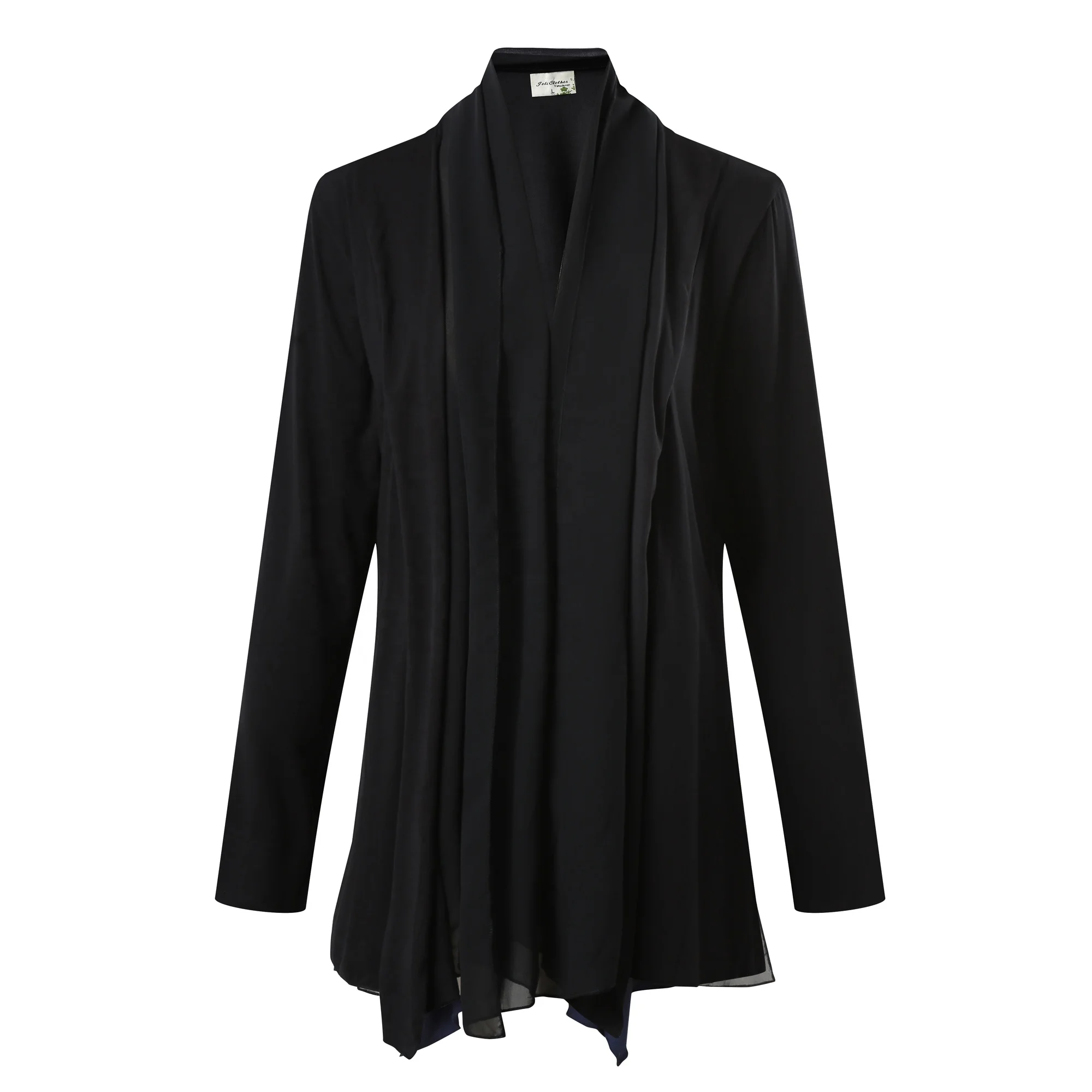 Женский шифоновый Кардиган с длинным рукавом, бамбуковый кардиган в современном стиле, 2020