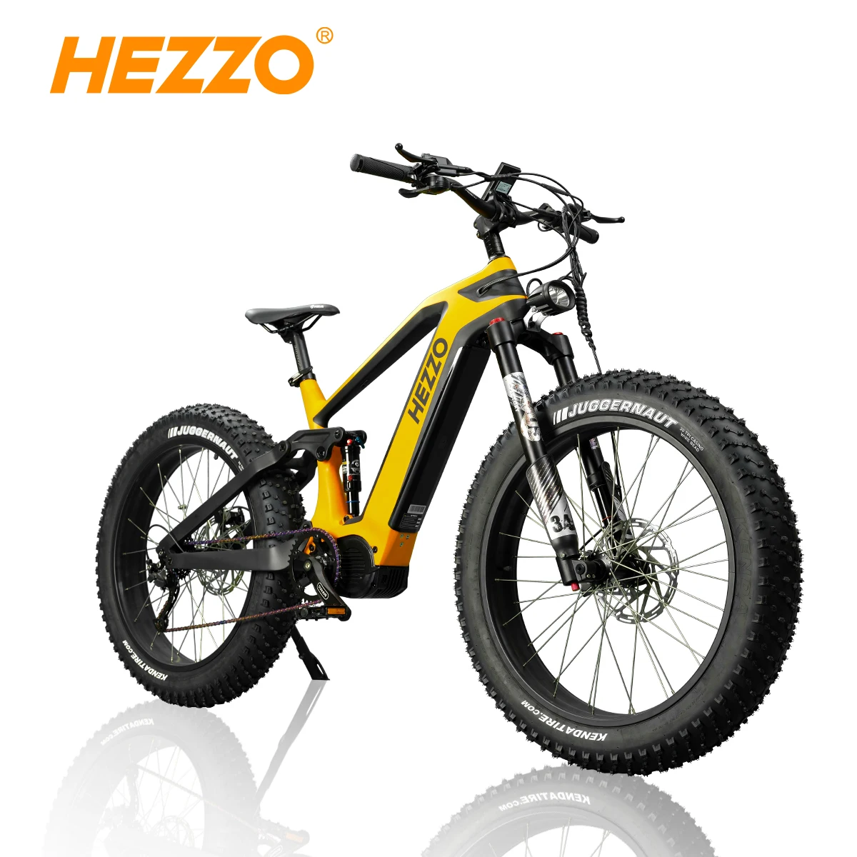 HEZZO HM-26Pro Carbon Fiber Frame 1000W Middle Drive Bafang M600 Motor 9Speed electric bike With Smarok TFT True Color Display