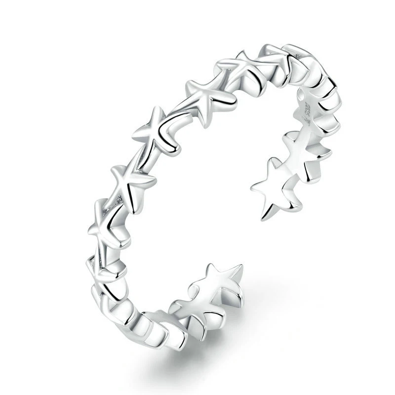 925 sterling silver ocean fashion jewelry starfish rings