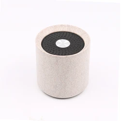 Wholesale biodegradable wheat straw high quality wireless speaker small wireless speaker portable mini table wireless speaker