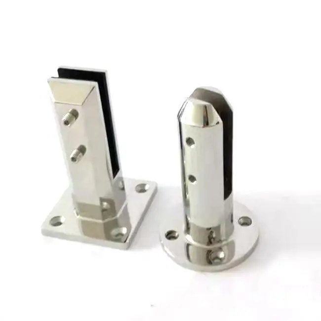 Modern Matt Black Glass Spigots Hotels SS304 Stainless Steel 2205 Glass Clip Railing Fence Handrail DIY Swimming Pools