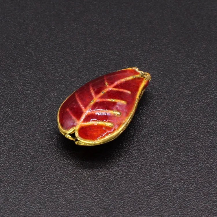 jincan traditional high temperature enamel mechanism Silver blue antique jewelry accessories back cloud bead cloisonne 17*11 sma