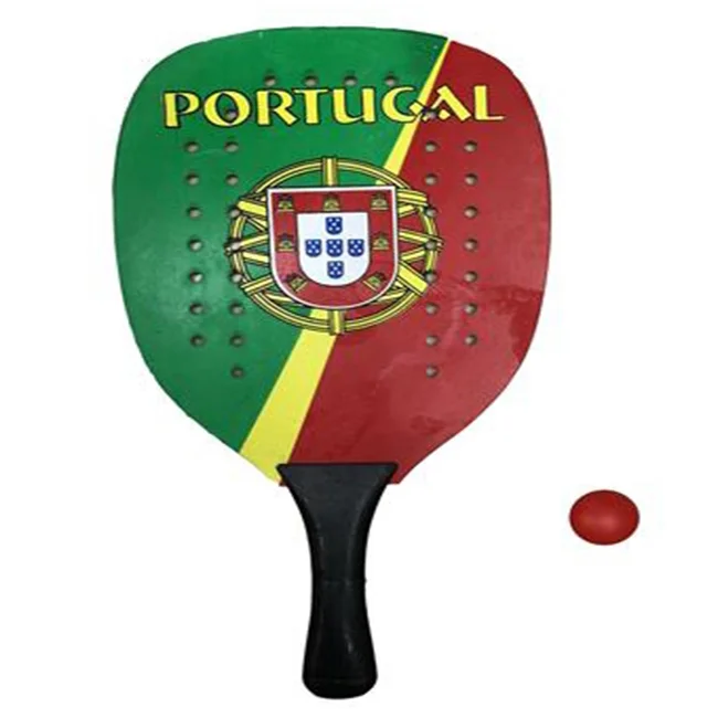 Promotional cheap price wooden paddle tennis racket