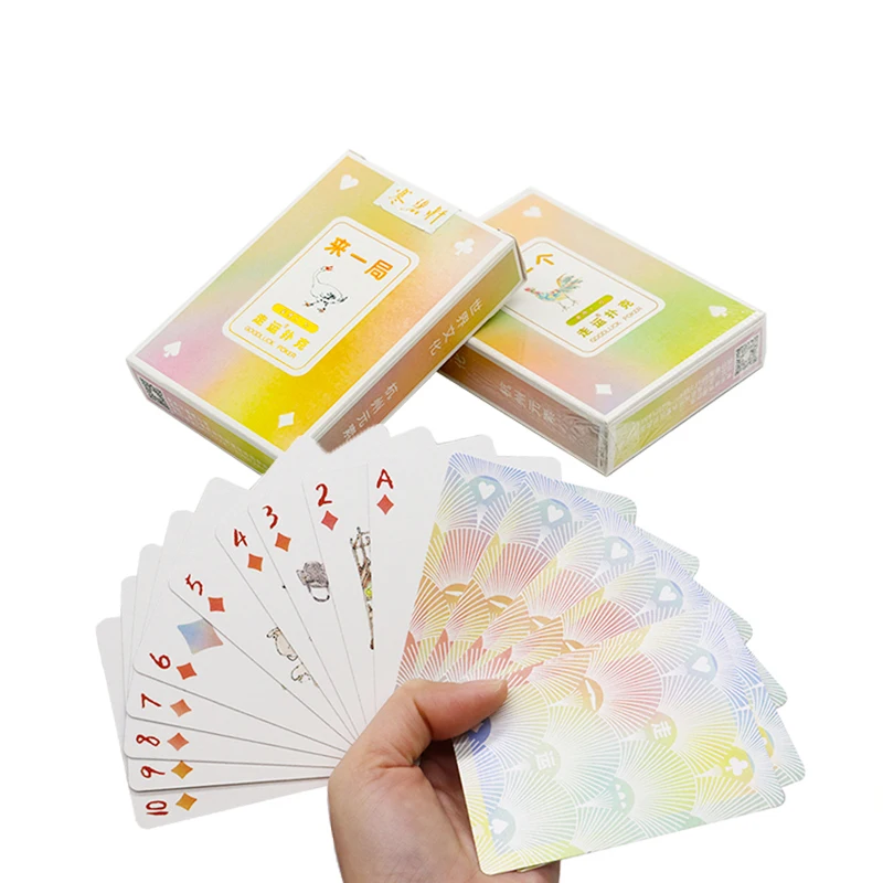 Oem Custom Printed 280gsm Blue Core Paper Cardistry Magic Poker Cards Personalized Design Luxury Playing