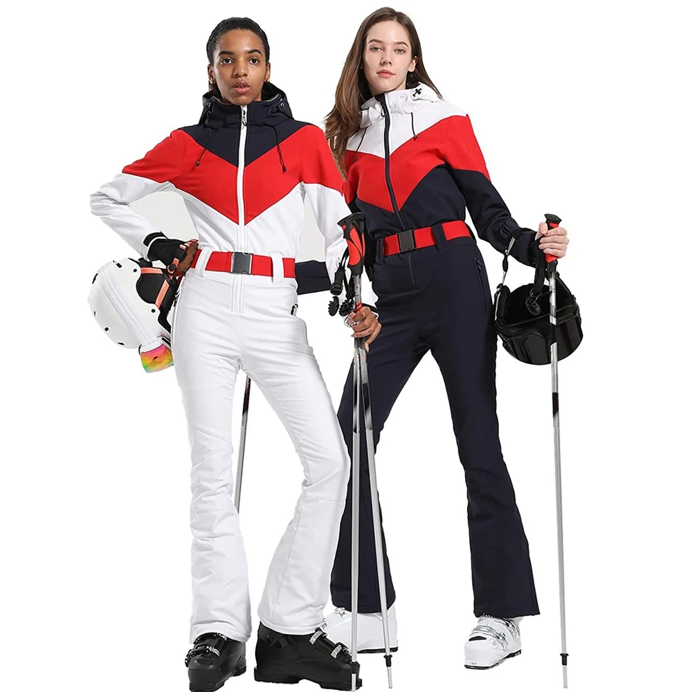 Outdoor Sports Ski Suits Women Snowboarding Winter Snowsuit Waterproof Windproof Jumpsuit