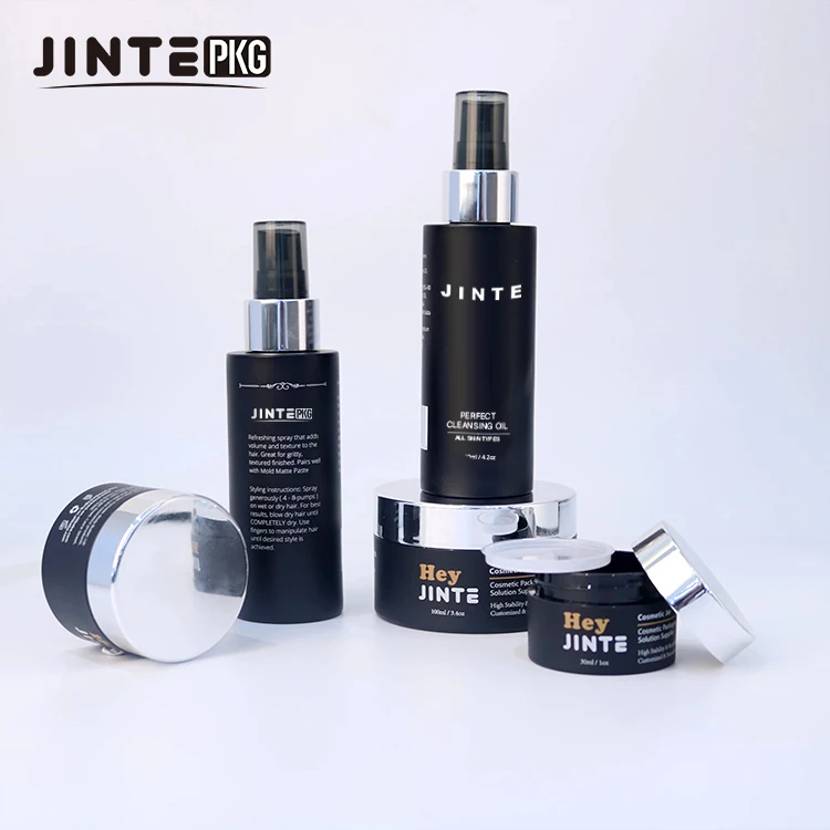 Empty Cosmetic Plastic Jar For Body Butter PETG Cosmetic Jar and PET Toner Plastic Bottle