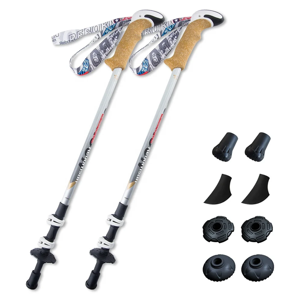 3 section EVA handle 3K carbon texture surface telescope Walking stick outdoor walking trekking hiking poles