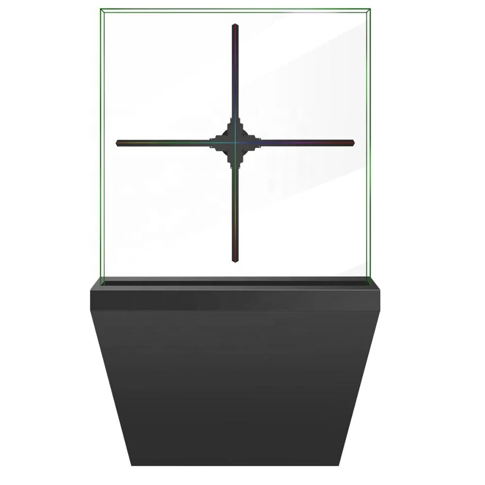 100cm Wifi 3D Hologram Fan with 4 Blades Windows APP Phones Supported Holographic Advertising Display 3D LED Fan