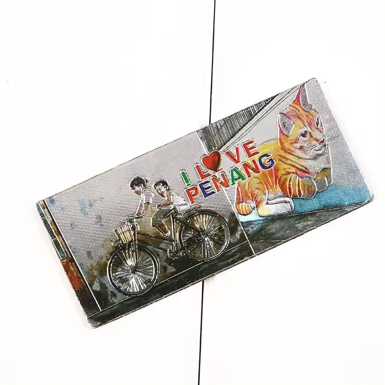 customized Malaysia Penang Creative tourist souvenir 3D  foil refrigerator magnet