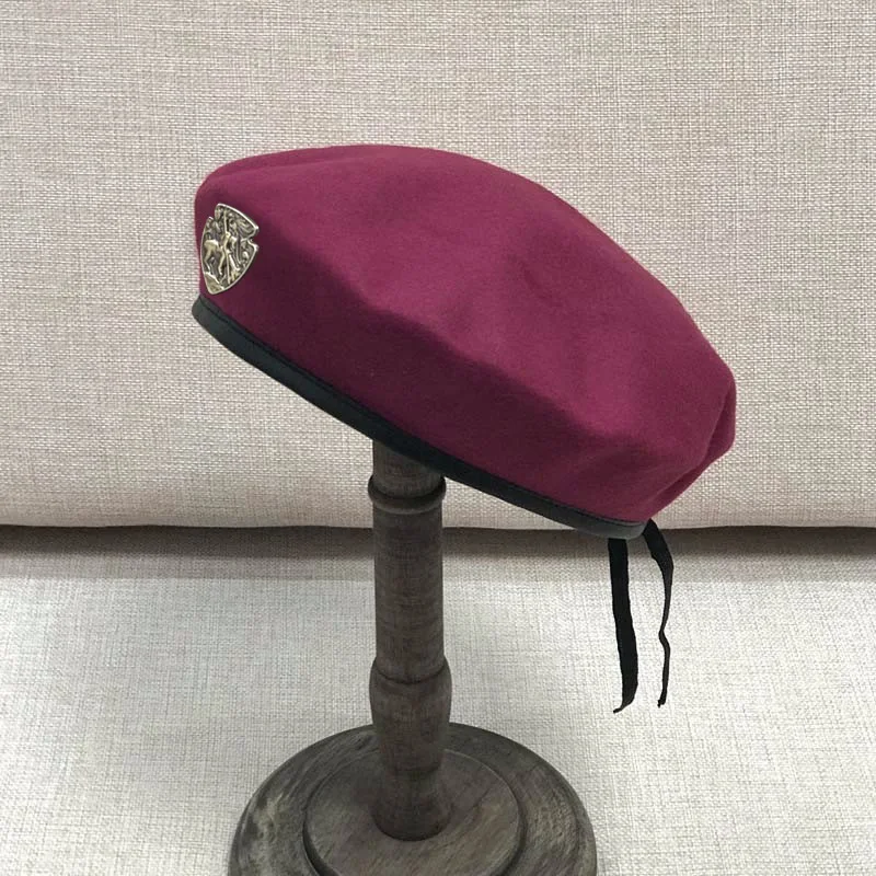 Wholesale 100 % Wool Men Custom Training Tactical Winter Beret