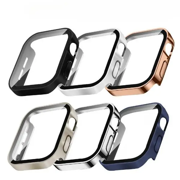 Waterproof Watch Case Glass Screen Protector For Apple Watch Series 8 7 6 5 Cover 45mm 41mm 44mm Case