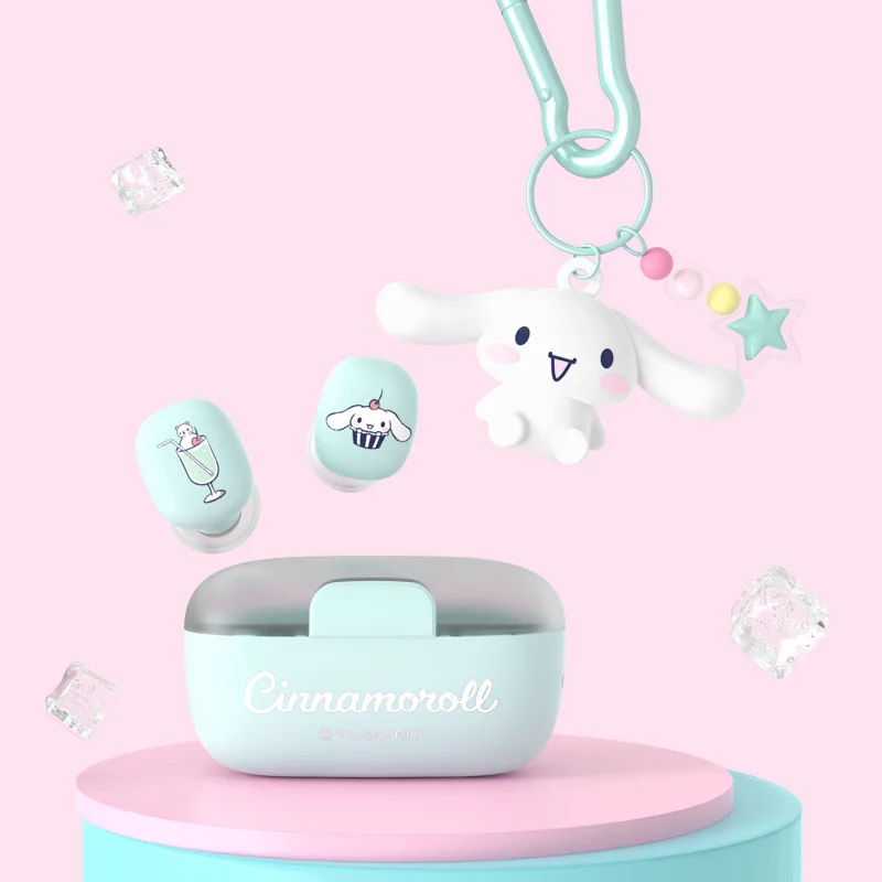Высококачественная Bluetooth-гарнитура Sanrioed беспроводные наушники Kuromi Melody спортивные для бега