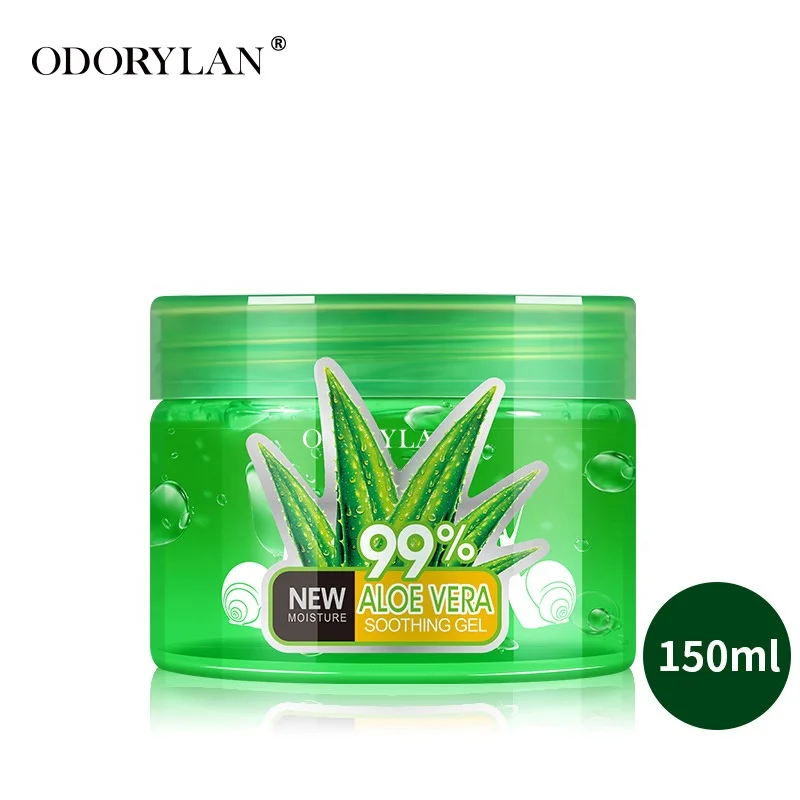 OEM customization moisturizer smoothing and organic herbal aloe vera gel skin 100% pure bulk for sunburn