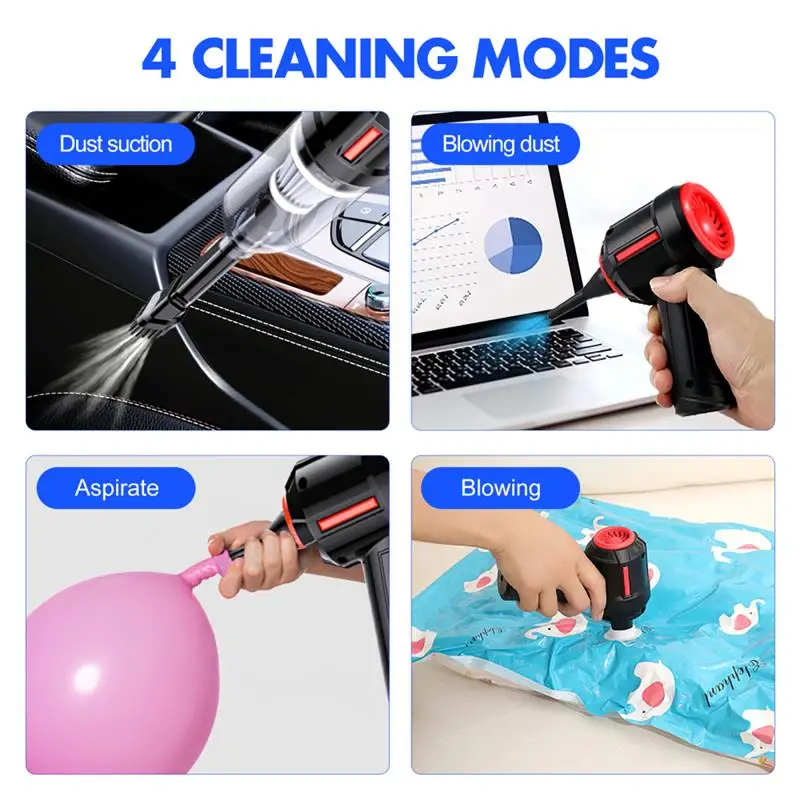 Wireless Cordless Car Vacuum Cleaner 4 In 1 And Air Pump Small Portable Mini Handheld Wet And Dry For Home Use With Blow Suction