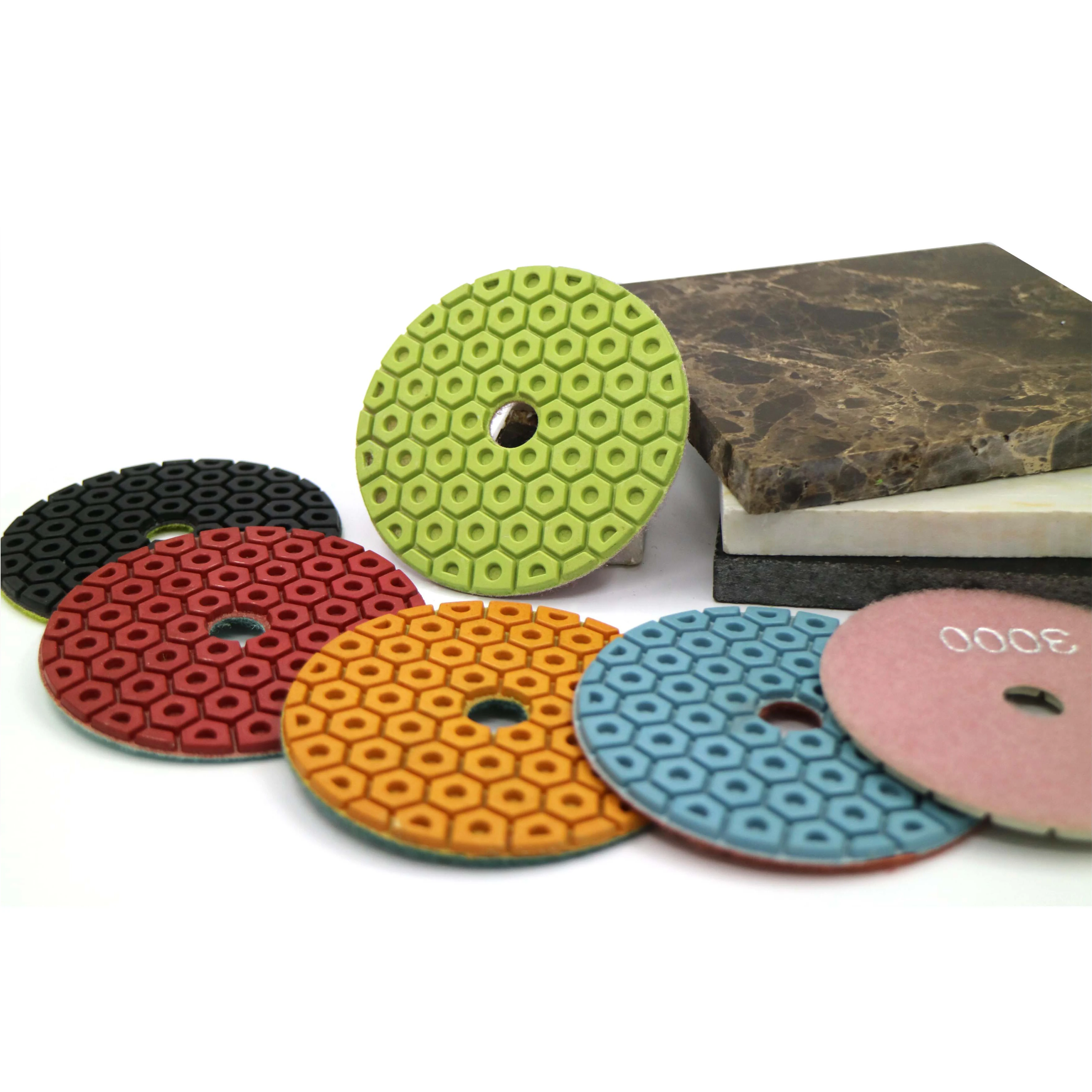 4inch Wet or Dry Use Steps Diamond Polishing Pad for Concrete and Granite Grinding 3 Years Carton Box 40#-2000# Accep CN;ZHE