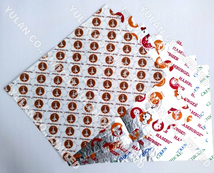 Yulan Restaurant Oil Proof Aluminum Foil Honeycomb Paper Wrapping Kraft Paper Food Grade Burger Paper
