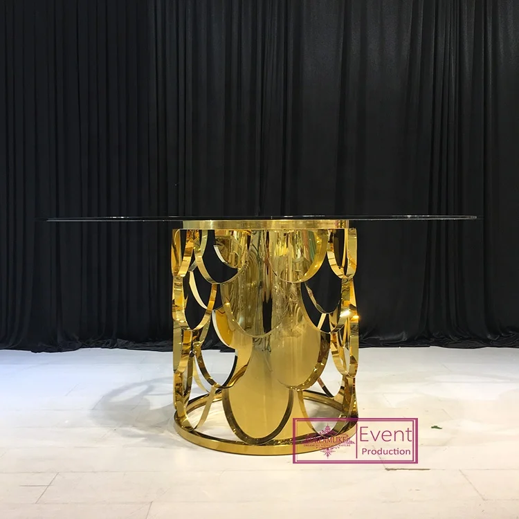 Hot selling cheap clear glass center dining table