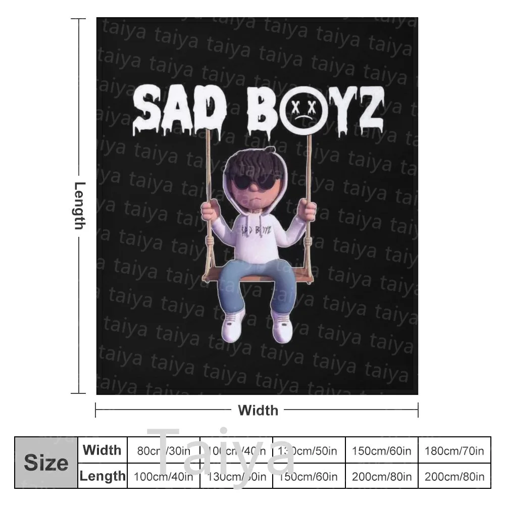 Заводская Самая низкая цена на заказ Junior H Sad Boyz Tour fashion Sherpa фланелевый диван кондиционер черные одеяла