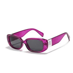 Rectangle Fashion Gold Silver Stylish retro vintage shades 2022 Candy Color Sun Glasses Custom C logo Sunglasses for Women Men