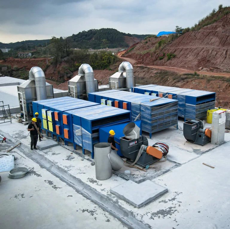 Electrostatic Precipitator ESP Remove industrial Fume Grease Tar Odor Electrostatic Air cleaner 30000M3/h Smoke Filter