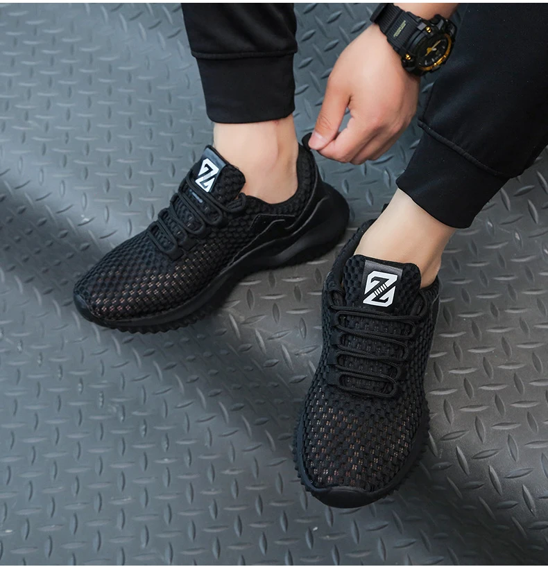 2023 New Model Men Breathable Running Sports Shoes Wear-resisting Lace-up Leisure Trainers
