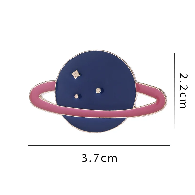 ZY3176C Custom Metal Badge Pins Cosmic Planet Series Personality Brooch DIY Decorative Backpack Clothes Badge Lapel Pin