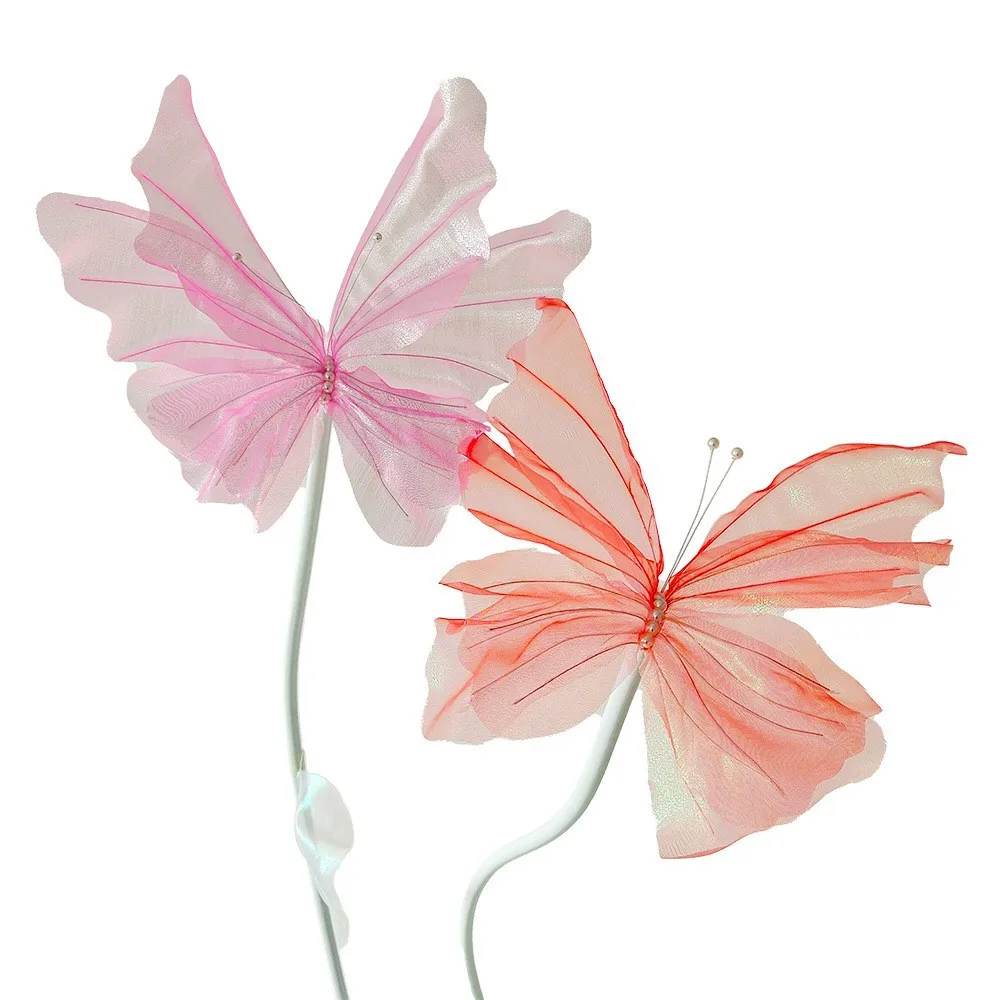 Party Decoration Artificial butterfly Hand-made flower silk screen flower photography props