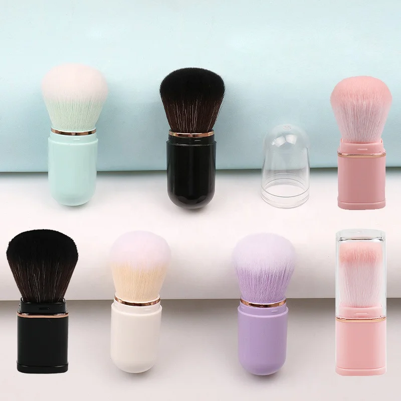 Nail Cleaning Dust Loose Powder Foundation Makeup Brush Mini Retractable Portable Blush Brush Nail Dust Brush Cleaning