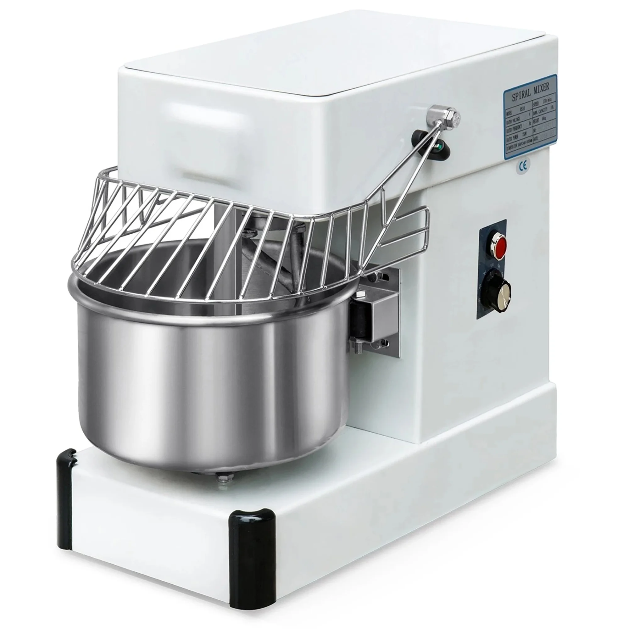 4kg Variable Frequency Speed 10 Liters Spiral Mixer Machine Spiral Dough Mixer Dough Mixer Dough Kneading Machine for Bakery