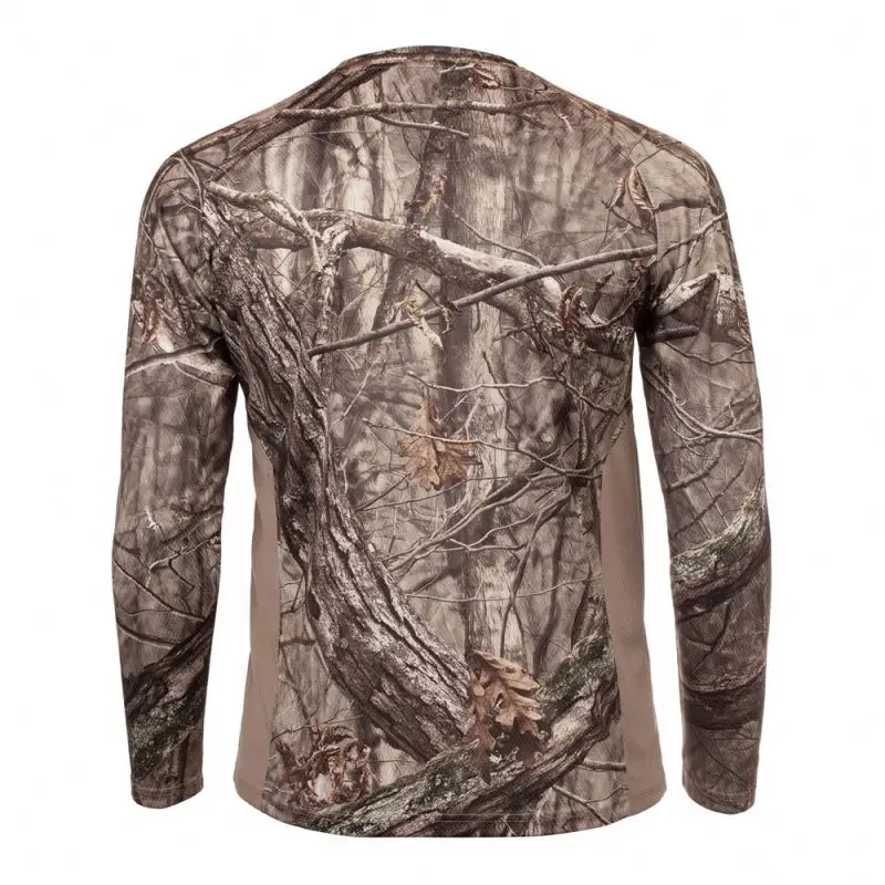 Hot Sale spf 50 men long sleeve hunting camouflage t shirt