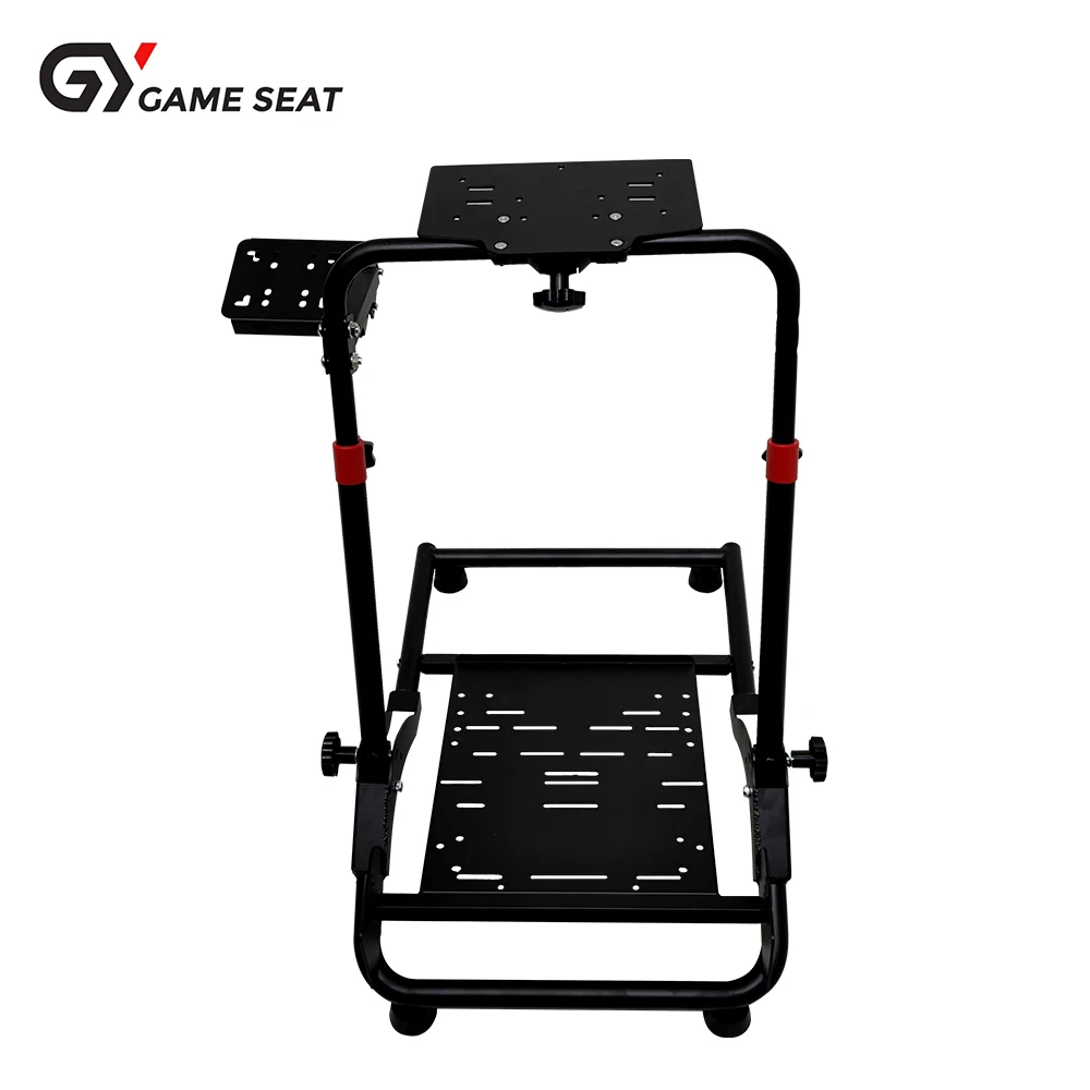 Gy063 Simulator Cockpit Racing Gaming Multi-Site Adjustment High Density Steel With Leather Stand Steering Wheel Pro