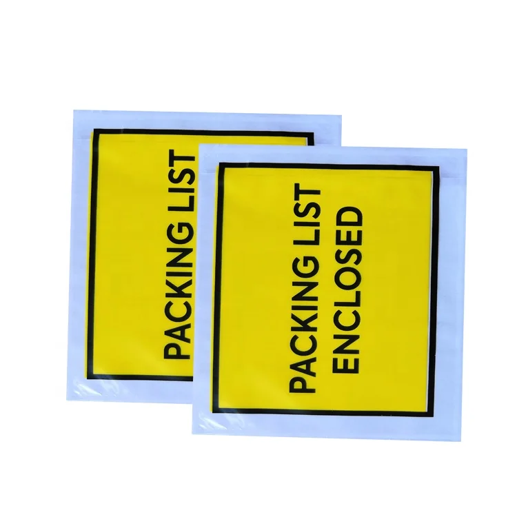 Wholesales plastic packing slip enclosed for packing list